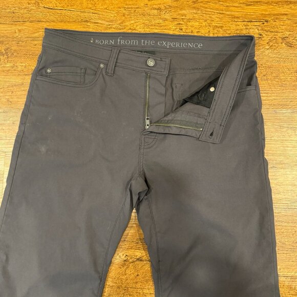 prAna Gray Outdoor‎ Hiking Climbing Performance Slim Fit Chino Pants Men's 36x32 - Picture 4 of 9